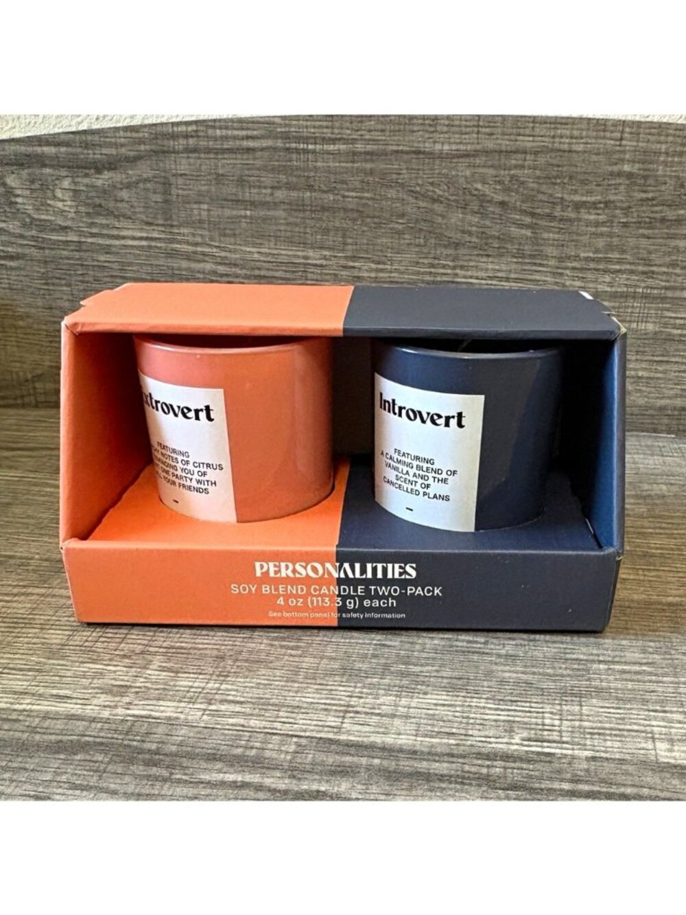 Target Personalities Introvert & Extrovert Soy Blend Candles 2-Pack 4 oz